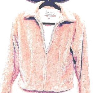 JACKET COAT SWEATER SHACKET SHERPA CREAM SOFT FLEECE LINED  NEW   ZIP UP  M